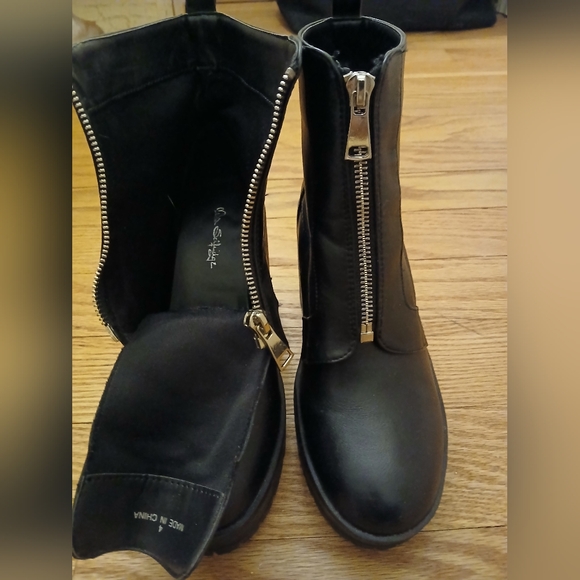 ASOS Miss Selfridge NWOB Black Zipper Punk Steam Grunge Indie Rock Boots 6 UK 4 - Picture 8 of 16